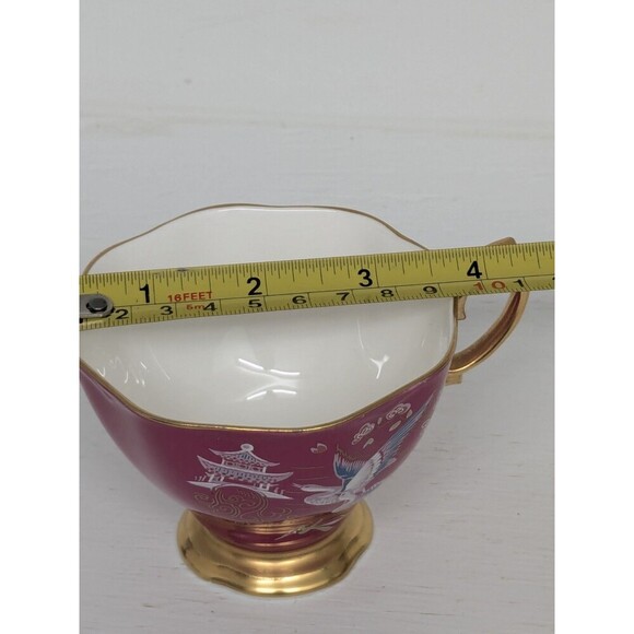 Royal Albert Bone China Replacement Cup Oriental Hot Pink Magenta Cranes Horses - Picture 8 of 8